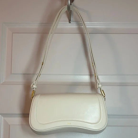 JW PEI Ivory Adjustable Strap Joy Shoulder Bag Handbag Structural vegan leather - Picture 3 of 12